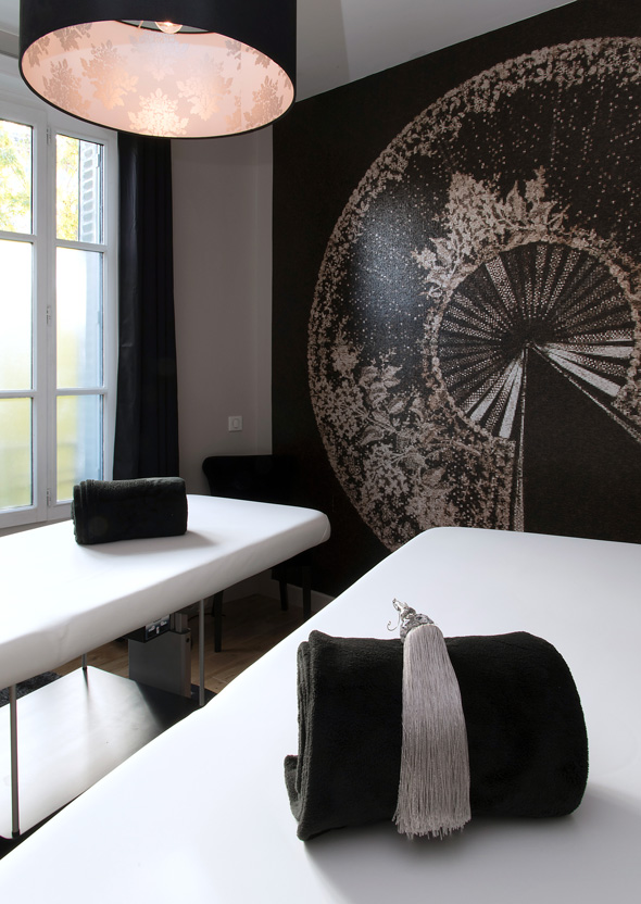 Tables de massage, ambiance cosy